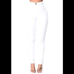 High Waist Skinny Jeans (white)